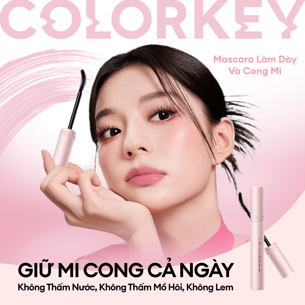 Mascara COLORKEY Hỗ Trợ Giúp Mi Dài Và Tơi, Tạo Cảm Giác Tự Nhiên, Nhanh Khô, Không Lem Trôi 4.5g