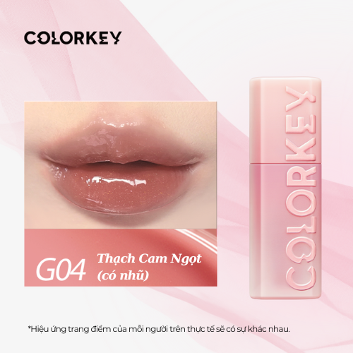 COLORKEY 3-D Lip Gloss Pink Case Creates Plump, Full Lip Effect 3ml