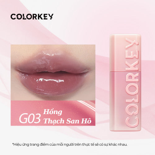 COLORKEY 3-D Lip Gloss Pink Case Creates Plump, Full Lip Effect 3ml