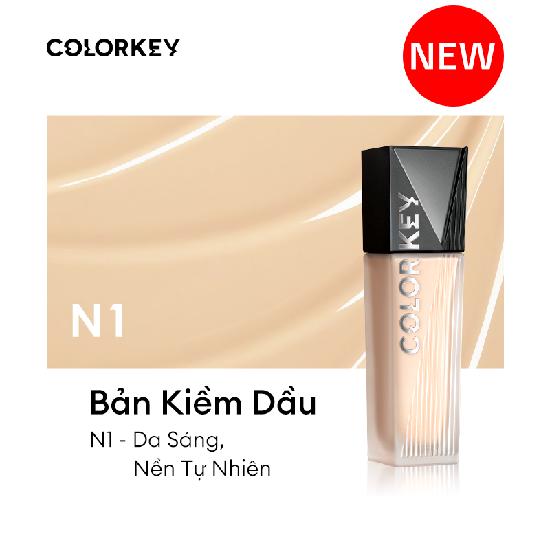COLORKEY Liquid Foundation, The Perfect Love For Oily Skin For A Light, Long-Lasting Matte Makeup That Doesn't Fade Easily 30g