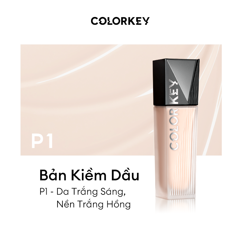 COLORKEY Liquid Foundation, The Perfect Love For Oily Skin For A Light, Long-Lasting Matte Makeup That Doesn't Fade Easily 30g