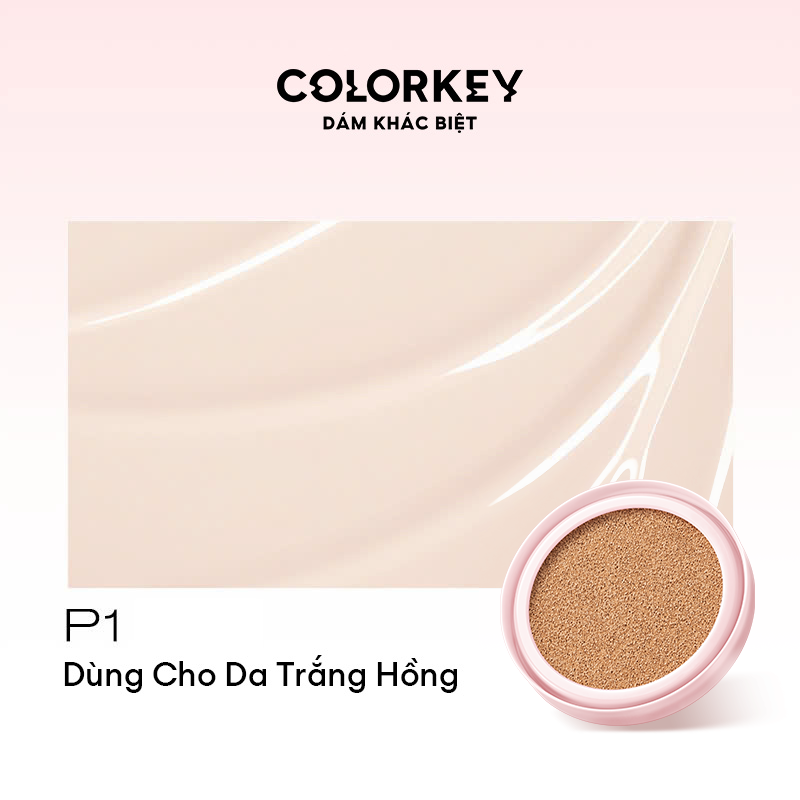 Cushion Chống Nắng COLORKEY SPF 50+PA++++ Bền Màu Lâu Trôi Suốt 24h Che Phủ Hoàn Hảo, Giúp Làn Da Rạng Rỡ Thiết Kế Họa Tiết Kẻ Ô Đặc Biệt 11g