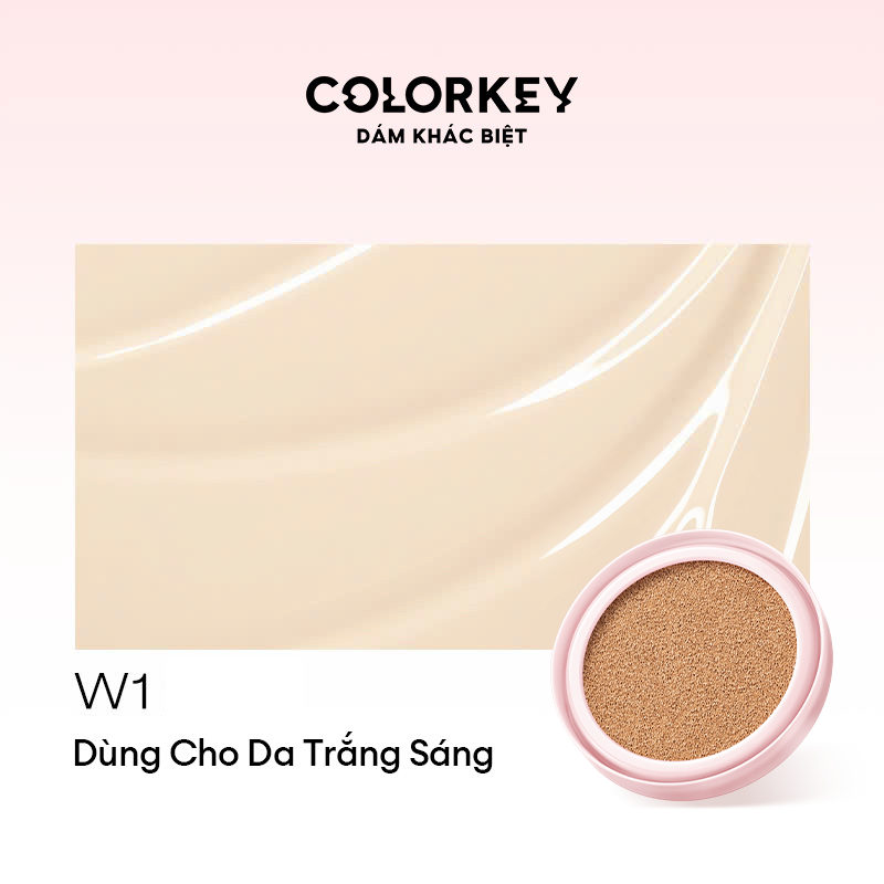 Cushion Chống Nắng COLORKEY SPF 50+PA++++ Bền Màu Lâu Trôi Suốt 24h Che Phủ Hoàn Hảo, Giúp Làn Da Rạng Rỡ Thiết Kế Họa Tiết Kẻ Ô Đặc Biệt 11g