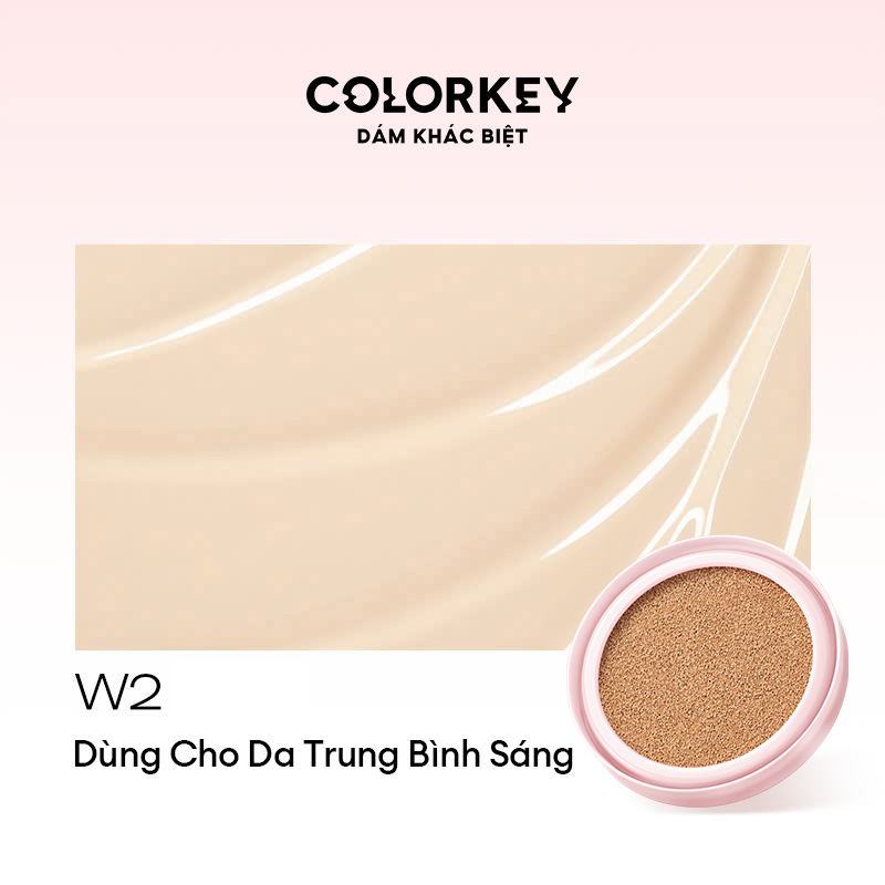 Cushion Chống Nắng COLORKEY SPF 50+PA++++ Bền Màu Lâu Trôi Suốt 24h Che Phủ Hoàn Hảo, Giúp Làn Da Rạng Rỡ Thiết Kế Họa Tiết Kẻ Ô Đặc Biệt 11g