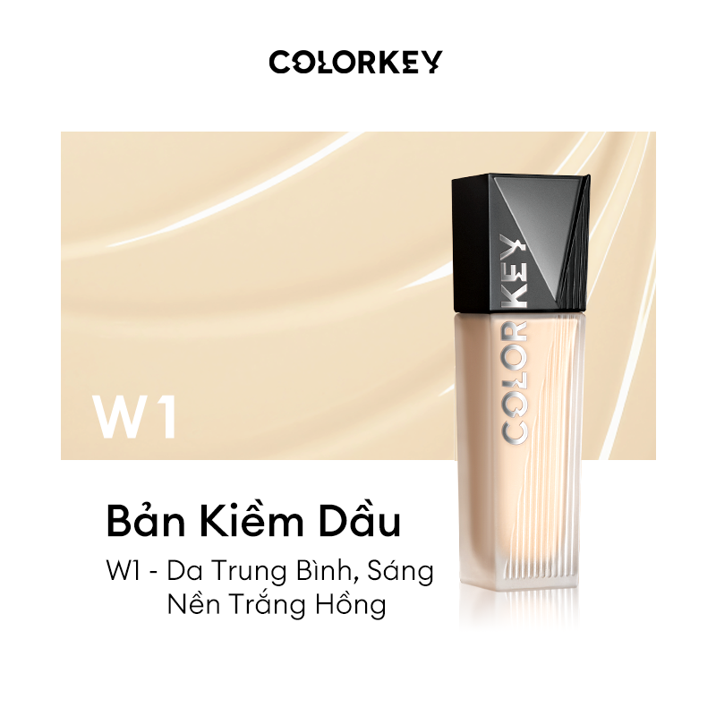 COLORKEY Liquid Foundation, The Perfect Love For Oily Skin For A Light, Long-Lasting Matte Makeup That Doesn't Fade Easily 30g