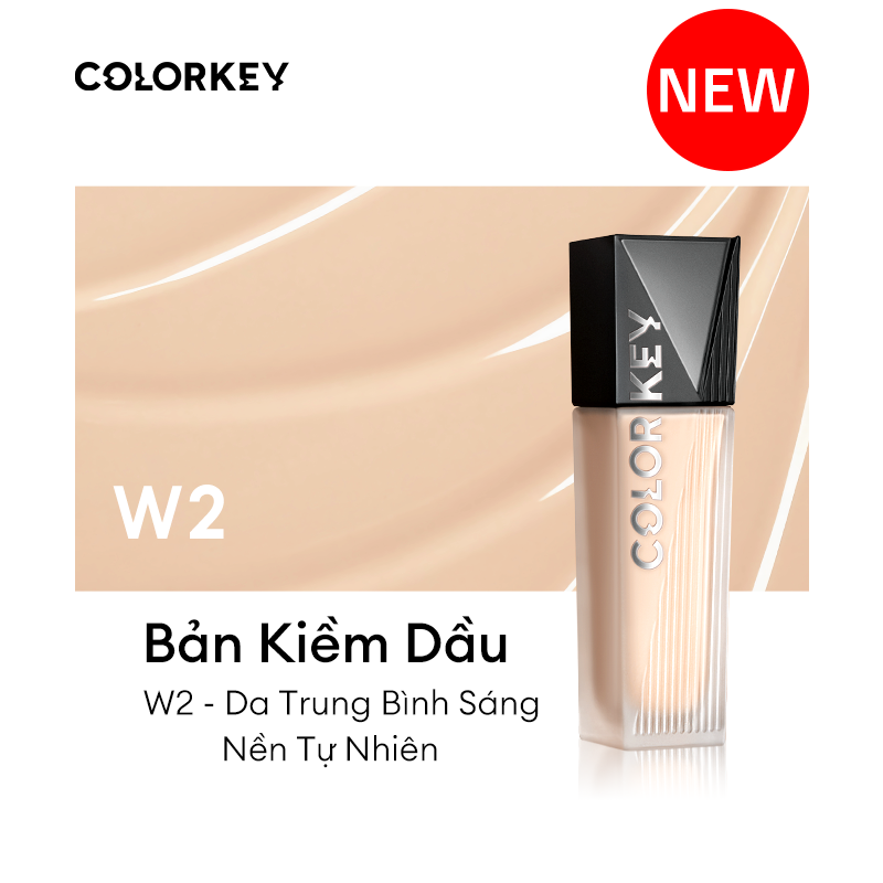 COLORKEY Liquid Foundation, The Perfect Love For Oily Skin For A Light, Long-Lasting Matte Makeup That Doesn't Fade Easily 30g