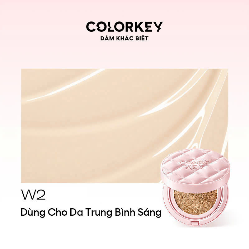 Cushion Chống Nắng COLORKEY SPF 50+PA++++ Bền Màu Lâu Trôi Suốt 24h Che Phủ Hoàn Hảo, Giúp Làn Da Rạng Rỡ Thiết Kế Họa Tiết Kẻ Ô Đặc Biệt 11g