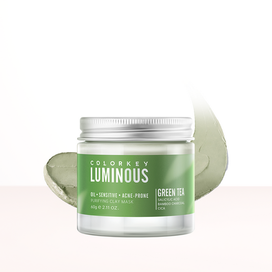 Mặt Nạ Bùn COLORKEY LUMINOUS Green Tea Purifying Dành Cho Da Dầu Mụn, Dịu Nhẹ Cho Da Nhạy Cảm, Hỗ Trợ Làm Sạch, Giảm Mụn, Không Gây Khô Da 60g