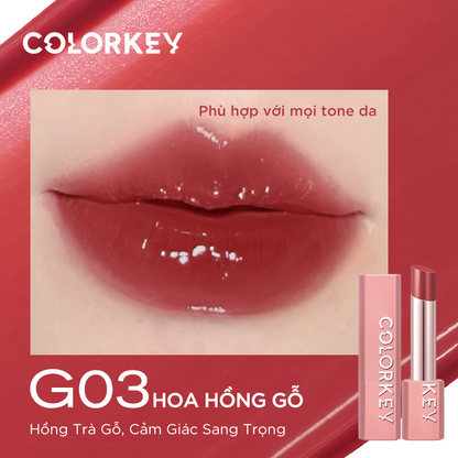 Balsem Bibir Berwarna COLORKEY Melembapkan Bibir, Membetulkan Warna Bibir Cerah 3g 