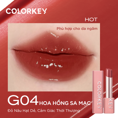 Balsem Bibir Berwarna COLORKEY Melembapkan Bibir, Membetulkan Warna Bibir Cerah 3g 