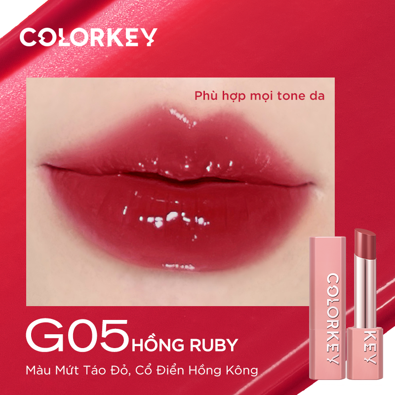 Balsem Bibir Berwarna COLORKEY Melembapkan Bibir, Membetulkan Warna Bibir Cerah 3g 