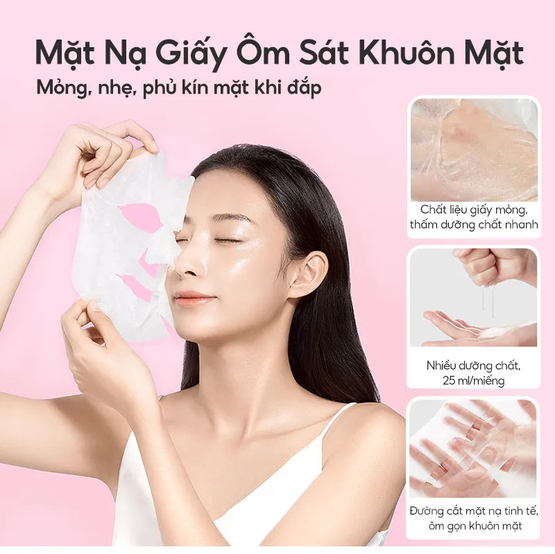 1 Hộp 10 Miếng Mặt Nạ Giấy COLORKEY LUMINOUS Vitamin B5 Giúp Cấp Ẩm, Hỗ Trợ Phục Hồi Làn Da Nhiều Dưỡng Chất 25ml/miếng