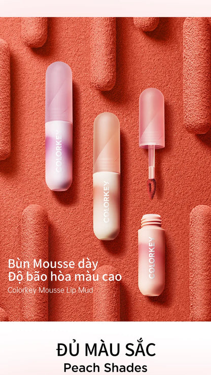 Son Kem Bùn COLORKEY Lip Mud Chất Son Mềm Mịn Che Vân Môi Tốt, Màu Sắc Thời Thượng 2g