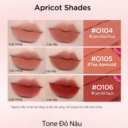 Son Kem Bùn COLORKEY Lip Mud Chất Son Mềm Mịn Che Vân Môi Tốt, Màu Sắc Thời Thượng 2g