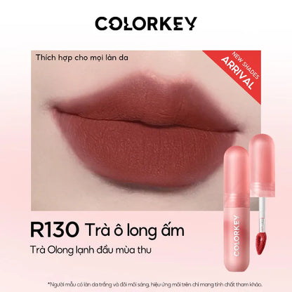 Son Kem Bùn COLORKEY Lip Mud Chất Son Mềm Mịn Che Vân Môi Tốt, Màu Sắc Thời Thượng 2g