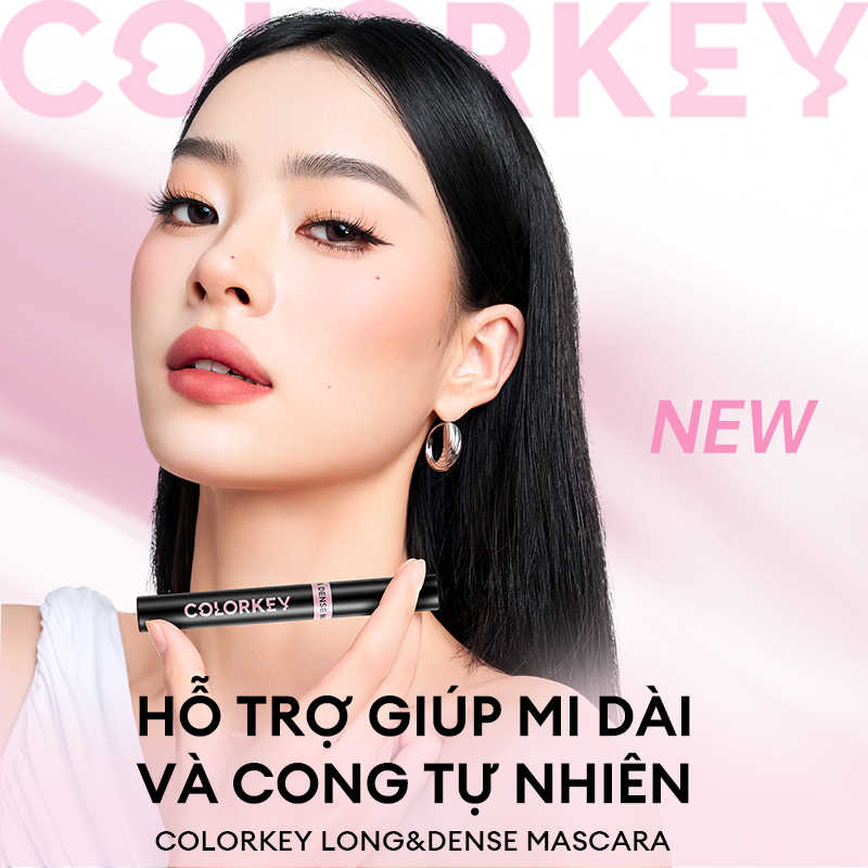 Mascara COLORKEY Hỗ Trợ Giúp Mi Dài Và Tơi, Tạo Cảm Giác Tự Nhiên, Nhanh Khô, Không Lem Trôi 4.5g