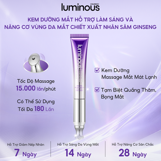 [MỚI] Kem Dưỡng Mắt COLORKEY LUMINOUS Hỗ Trợ Dưỡng Sáng Và Cải Thiện Đàn Hồi 20g