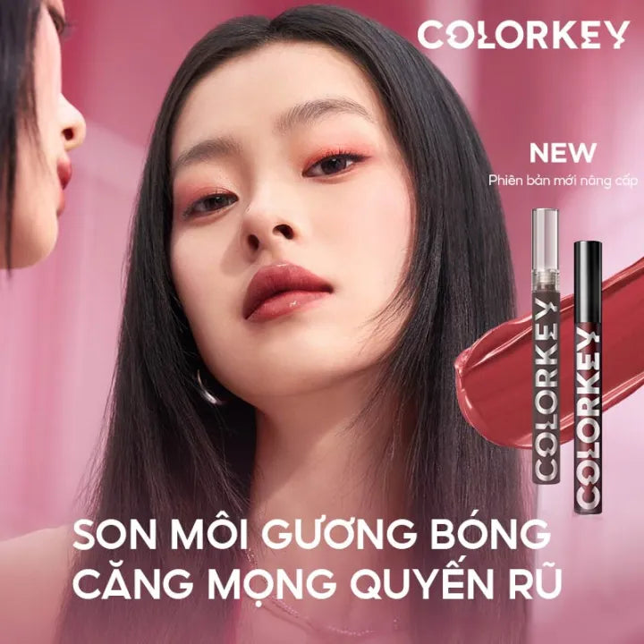 Son Môi Gương Bóng COLORKEY Mirror Tạo Hiệu Ứng Căng Bóng Như Gương Cho Đôi Môi Đầy Đặn Quyến Rũ 1.7g