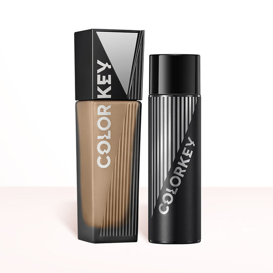 Combo 1 Chai Kem Nền COLORKEY Dạng Lỏng Cho Da Dầu 30g & 1 Xịt Khóa Nền COLORKEY Tia Sương Mềm Mại Giúp Khóa Chặt Lớp Trang Điểm100ml/chai