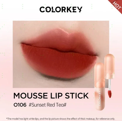 Son Kem Bùn COLORKEY Lip Mud Chất Son Mềm Mịn Che Vân Môi Tốt, Màu Sắc Thời Thượng 2g