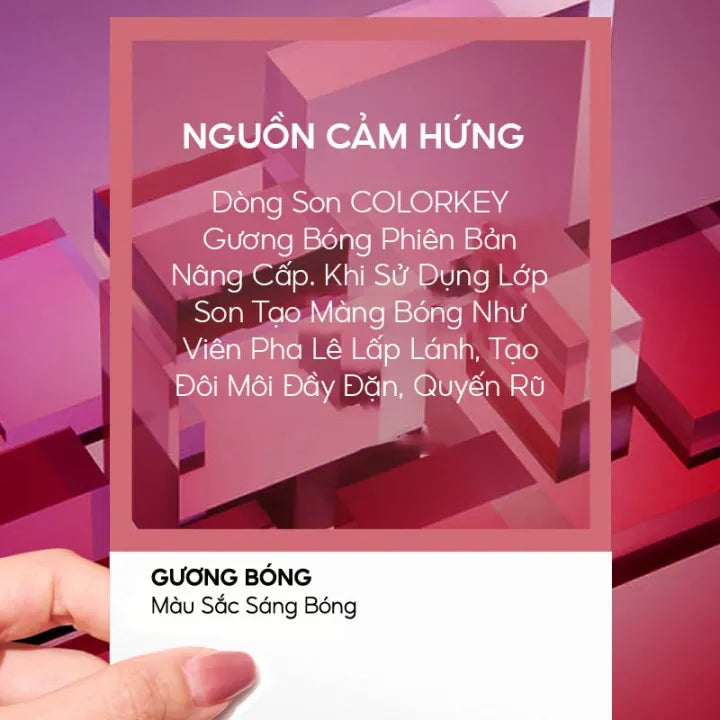 Son Môi Gương Bóng COLORKEY Mirror Tạo Hiệu Ứng Căng Bóng Như Gương Cho Đôi Môi Đầy Đặn Quyến Rũ 1.7g