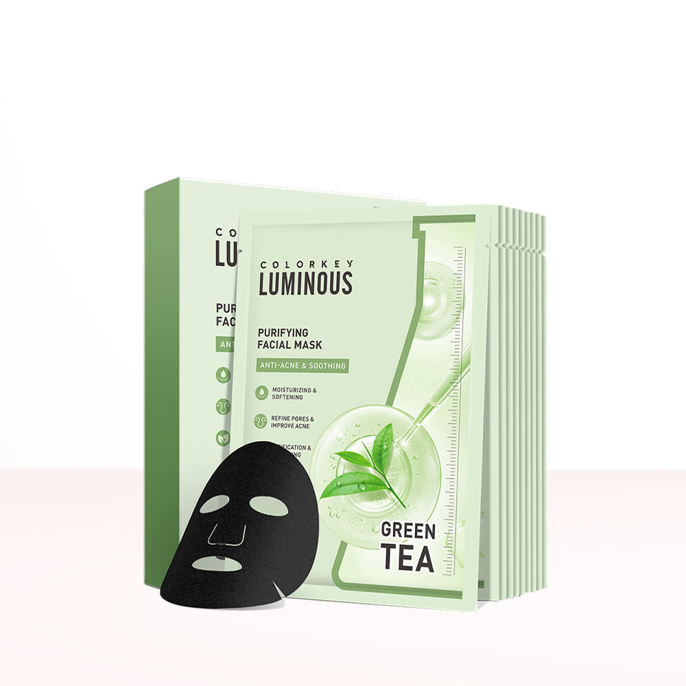 [MỚI] 1 Hộp Mặt Nạ COLORKEY LUMINOUS Purifying Facial Mask Hỗ Trợ Kiểm Soát Dầu Mụn 25ml/miếng