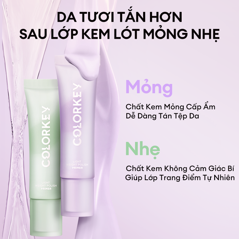 Primer COLORKEY Membantu Membetulkan Warna Kulit &amp; Menaikkan Tona Kulit, Ringan, Tidak Marah 30g 