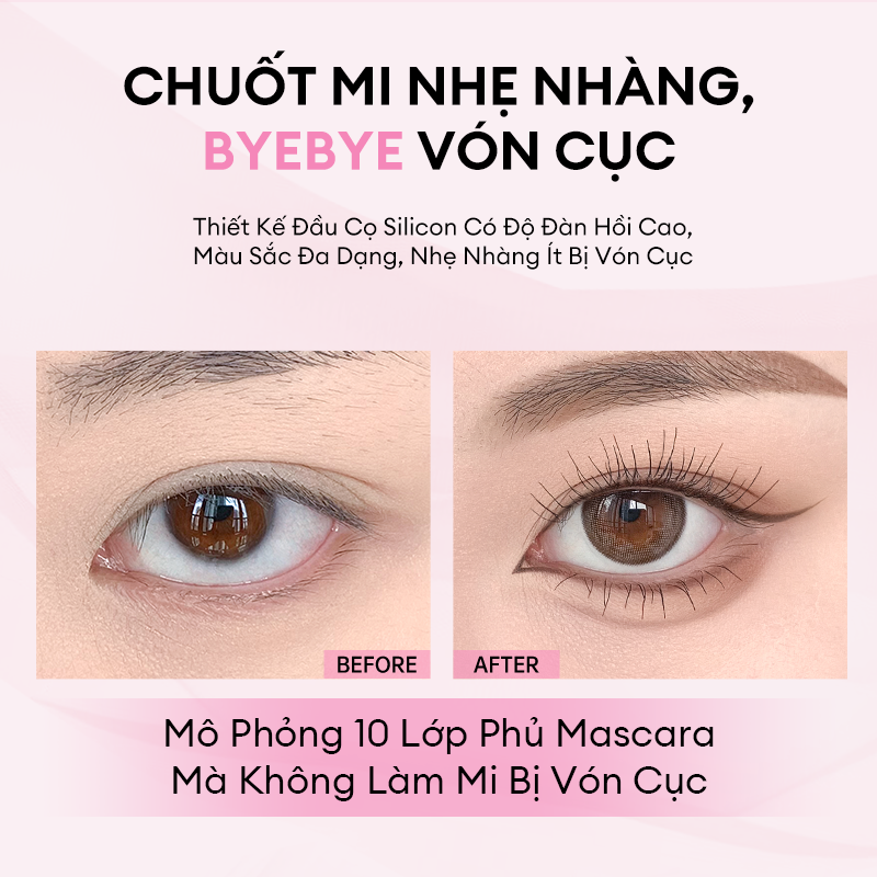 Mascara COLORKEY Hỗ Trợ Giúp Mi Dài Và Tơi, Tạo Cảm Giác Tự Nhiên, Nhanh Khô, Không Lem Trôi 4.5g