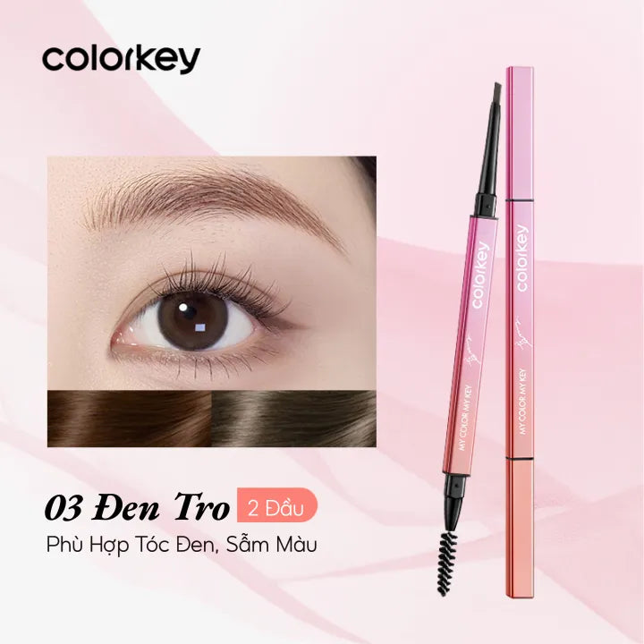 Chì Kẻ Mày COLORKEY Thiết Kế Hai Đầu Tiện Dụng, Thích Hợp Dùng Điêu Khắc Phiên Bản Cung Tuấn Giới Hạn 0.7g