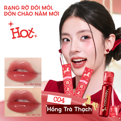 Son COLORKEY Lasting Essence Lip Lacquer Hiệu Ứng Môi Căng Bóng, Hỗ Trợ Dưỡng Ẩm Môi Mềm Mịn 3ml