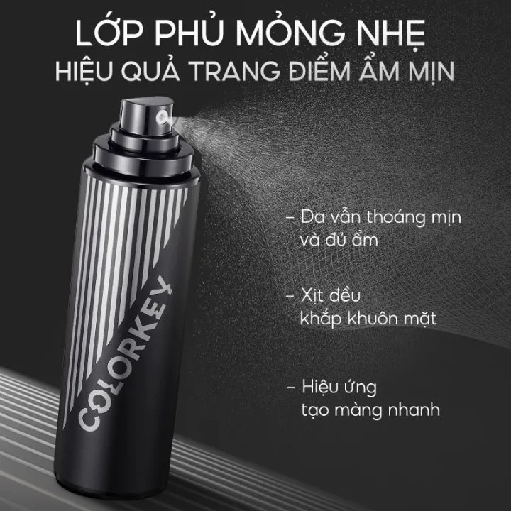 Combo 1 Chai Kem Nền COLORKEY Dạng Lỏng Cho Da Dầu 30g & 1 Xịt Khóa Nền COLORKEY Tia Sương Mềm Mại Giúp Khóa Chặt Lớp Trang Điểm100ml/chai