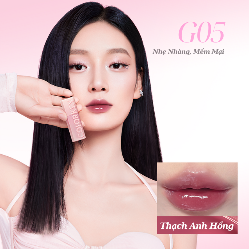 Son Bóng 3-D COLORKEY Vỏ Hồng Tạo Hiệu Ứng Môi Căng Mọng Đầy Đặn 3ml