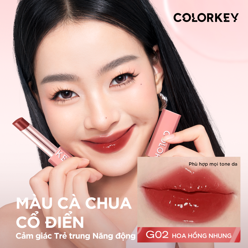 Son Dưỡng Môi Có Màu COLORKEY Giúp Dưỡng Ẩm Môi, Hiệu Chỉnh Sắc Môi Tươi Tắn 3g