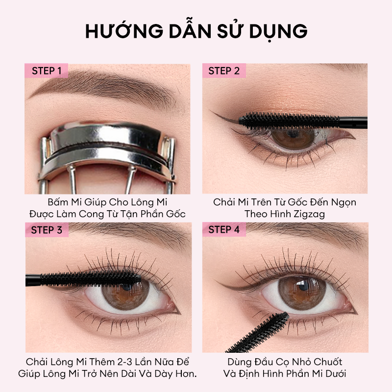 Mascara COLORKEY Hỗ Trợ Giúp Mi Dài Và Tơi, Tạo Cảm Giác Tự Nhiên, Nhanh Khô, Không Lem Trôi 4.5g