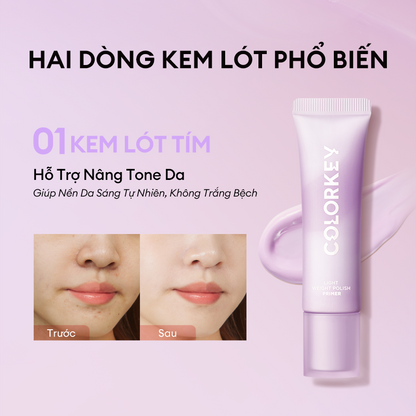 Primer COLORKEY Membantu Membetulkan Warna Kulit &amp; Menaikkan Tona Kulit, Ringan, Tidak Marah 30g 