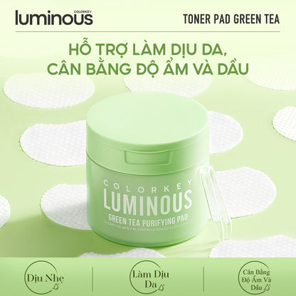 [MỚI] Toner Pad COLORKEY LUMINOUS Hỗ Trợ Làm Dịu Da Cân Bằng Độ Ẩm 210ml/hũ