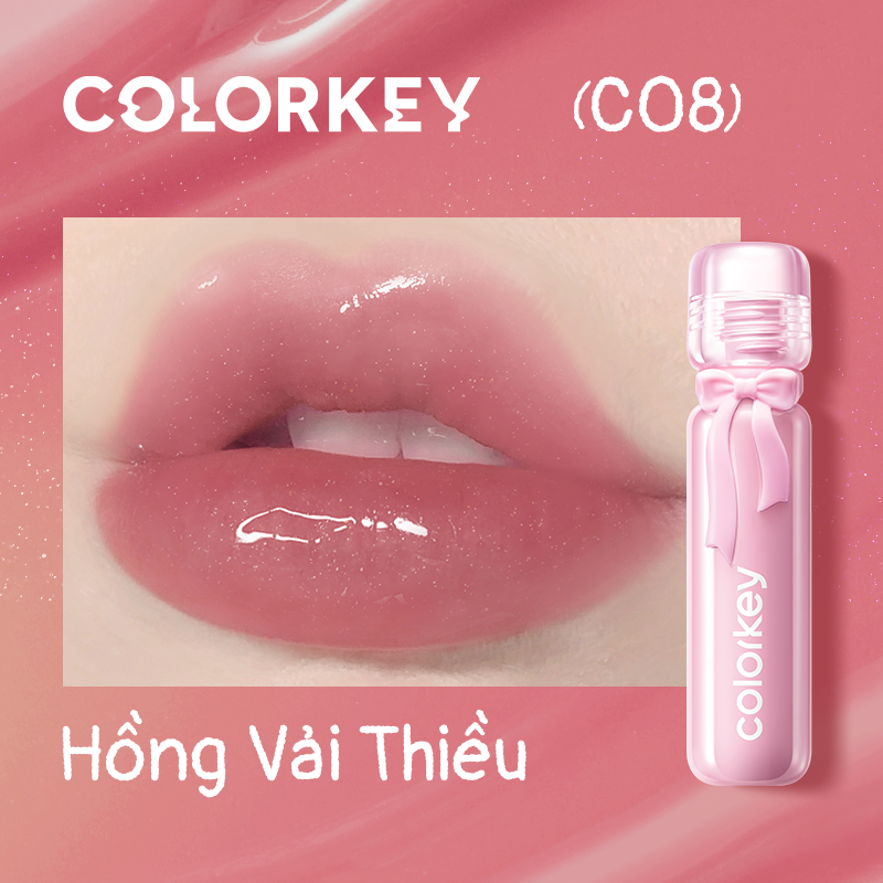 Son COLORKEY Lasting Essence Lip Lacquer Hiệu Ứng Môi Căng Bóng, Hỗ Trợ Dưỡng Ẩm Môi Mềm Mịn 3ml