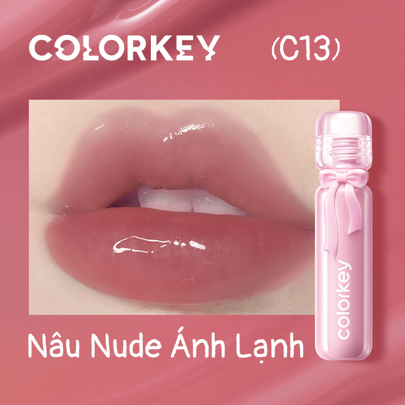 Son COLORKEY Lasting Essence Lip Lacquer Hiệu Ứng Môi Căng Bóng, Hỗ Trợ Dưỡng Ẩm Môi Mềm Mịn 3ml