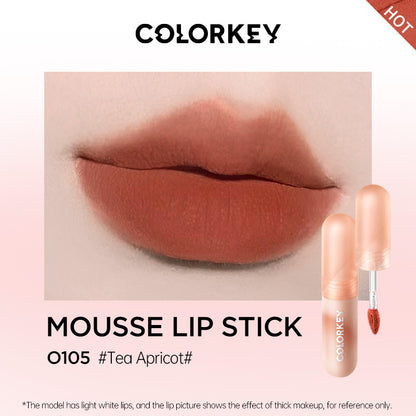 Son Kem Bùn COLORKEY Lip Mud Chất Son Mềm Mịn Che Vân Môi Tốt, Màu Sắc Thời Thượng 2g