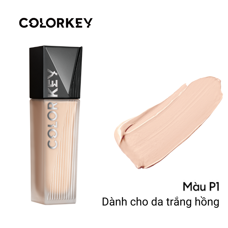 COLORKEY Liquid Foundation, The Perfect Love For Oily Skin For A Light, Long-Lasting Matte Makeup That Doesn't Fade Easily 30g 