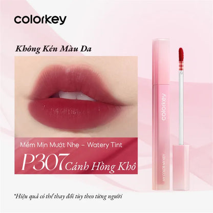 Son COLORKEY Watery Tint Bền Màu Lâu Trôi, Không Dính Cốc, Siêu Mịn Môi Phiên Bản Cung Tuấn 1.8g