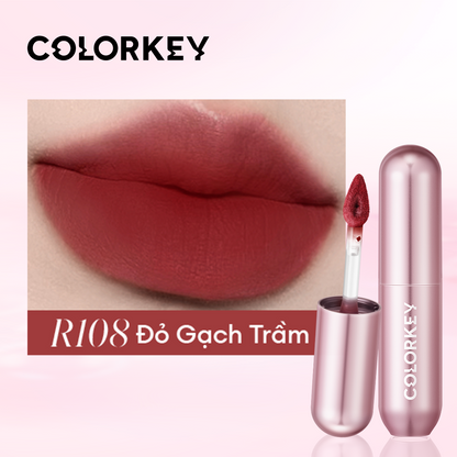[PHIÊN BẢN NÂNG CẤP] Son Kem Bùn COLORKEY Lip Mud Mousse Matte Chất Son Mềm Mịn, Che Vân Môi Tốt, Hỗ Trợ Dưỡng Ẩm, Màu Sắc Thời Thượng 2g