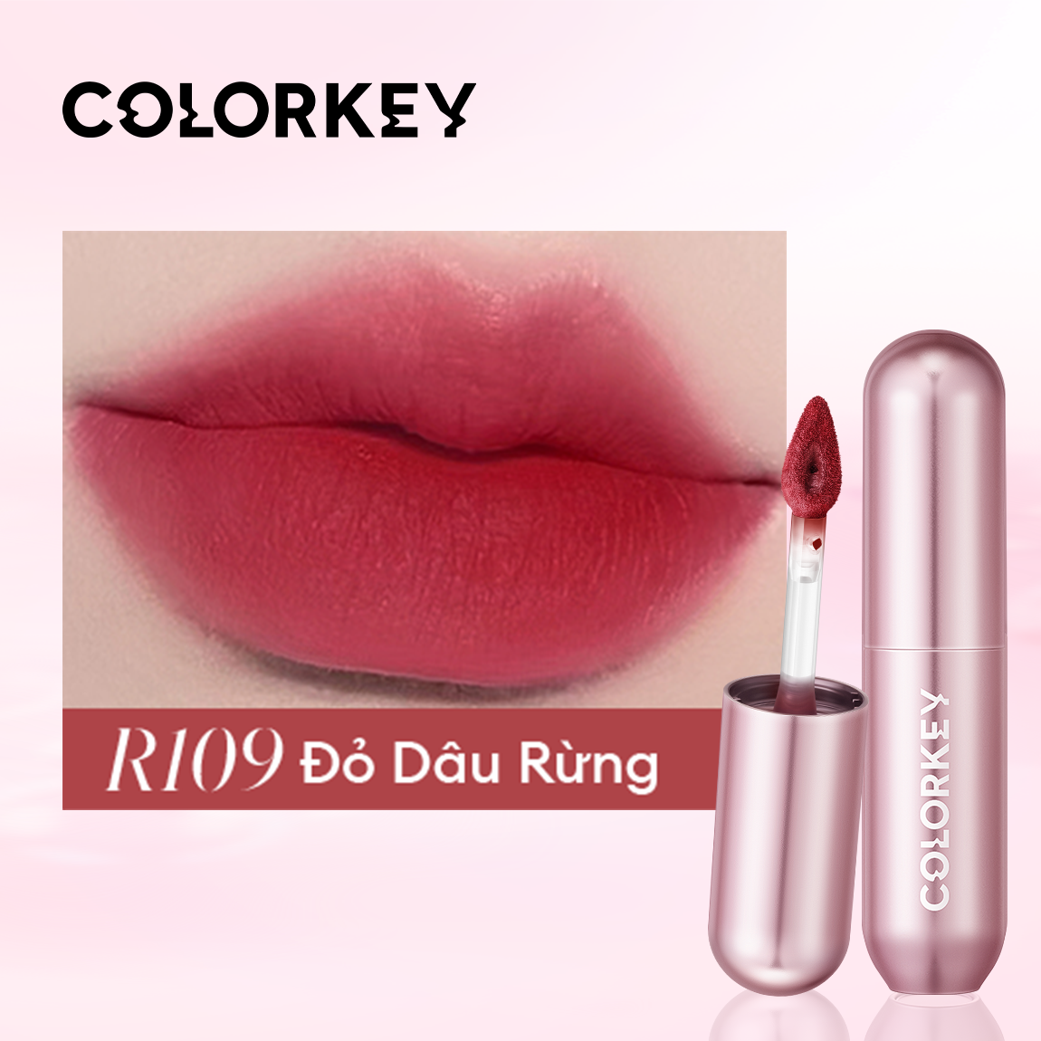 [PHIÊN BẢN NÂNG CẤP] Son Kem Bùn COLORKEY Lip Mud Mousse Matte Chất Son Mềm Mịn, Che Vân Môi Tốt, Hỗ Trợ Dưỡng Ẩm, Màu Sắc Thời Thượng 2g
