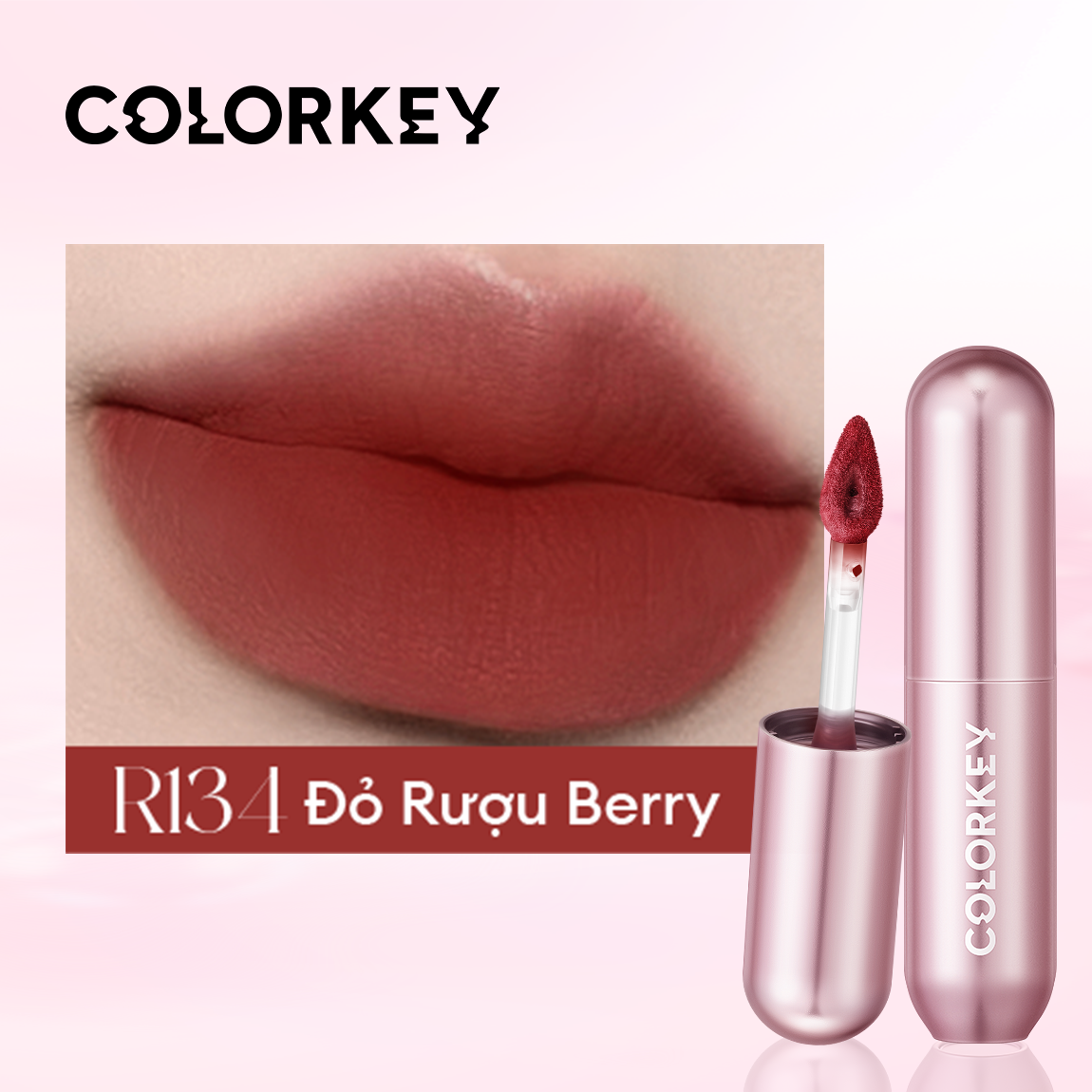 [PHIÊN BẢN NÂNG CẤP] Son Kem Bùn COLORKEY Lip Mud Mousse Matte Chất Son Mềm Mịn, Che Vân Môi Tốt, Hỗ Trợ Dưỡng Ẩm, Màu Sắc Thời Thượng 2g